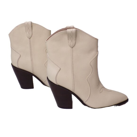 🆕PAIGE Porter Western Ankle Boot Bootie Bone White 8.5 - Picture 6 of 14